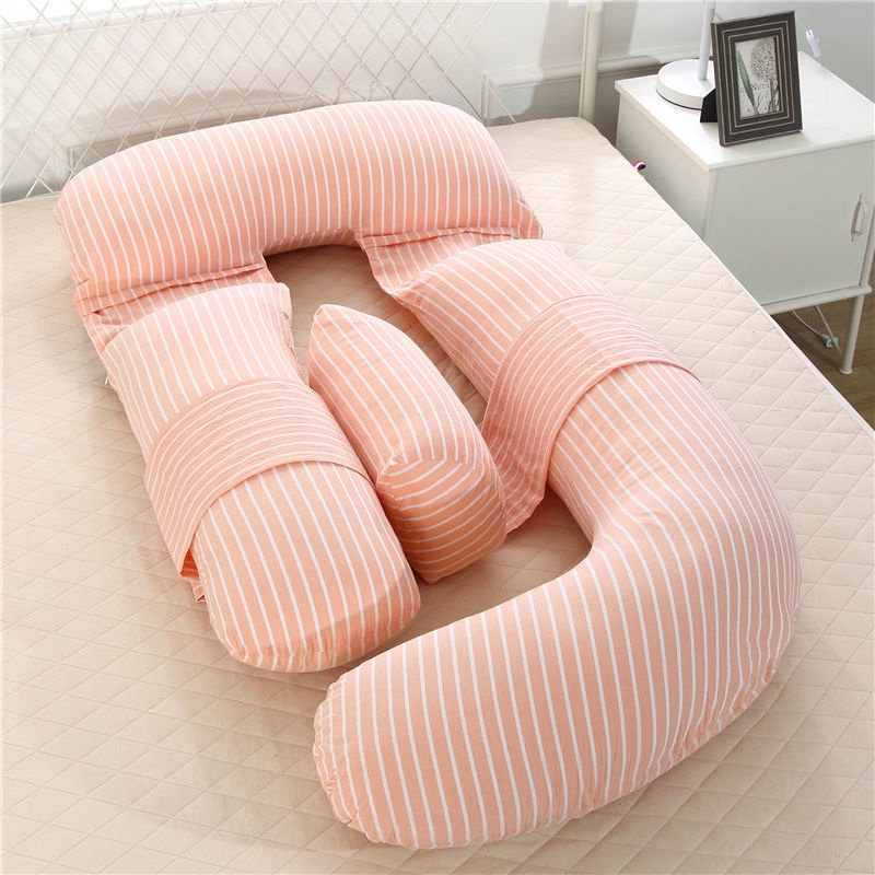 □Gối ôm bà bầu đa năng eo ngủ chữ u nâng đỡ bụng mùa hè tạo tác đệm