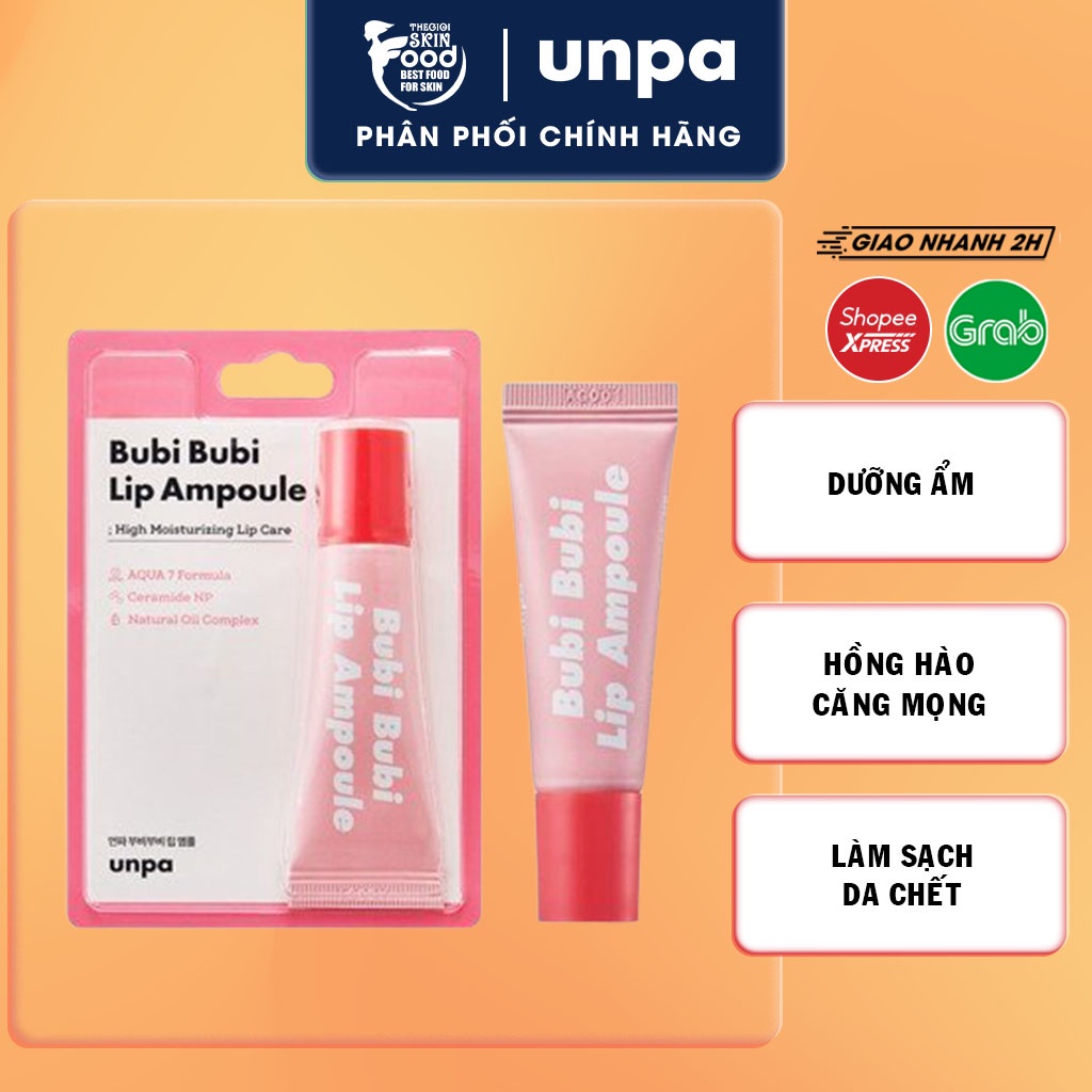 Son Dưỡng Dưỡng Ẩm Cho Môi Căng Mọng Unpa Bubi Bubi Lip Ampule 10g