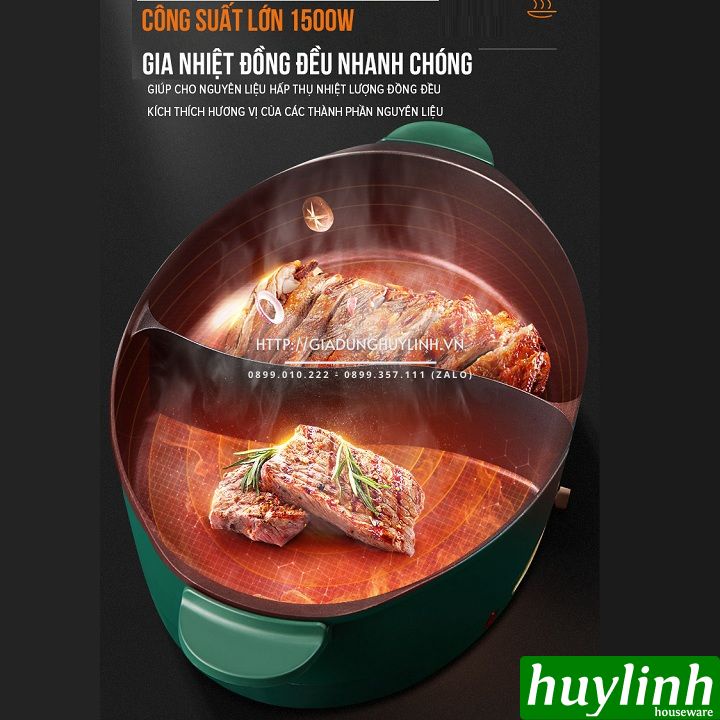 [Mã ELHAMS5 giảm 6% đơn 300K] Nồi lẩu điện đôi 2 ngăn Joyoung HG50-GD97 - 5 lít