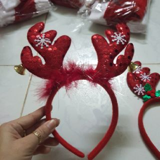 Cài tóc sừng huơu noel cho bé