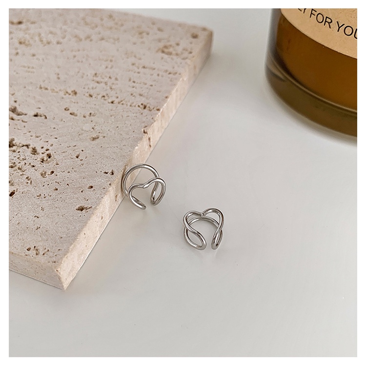 Khuyên tai MAYEBE LAVEND Bông tai Mạ Bạc Kiểu Dáng Đơn Giản