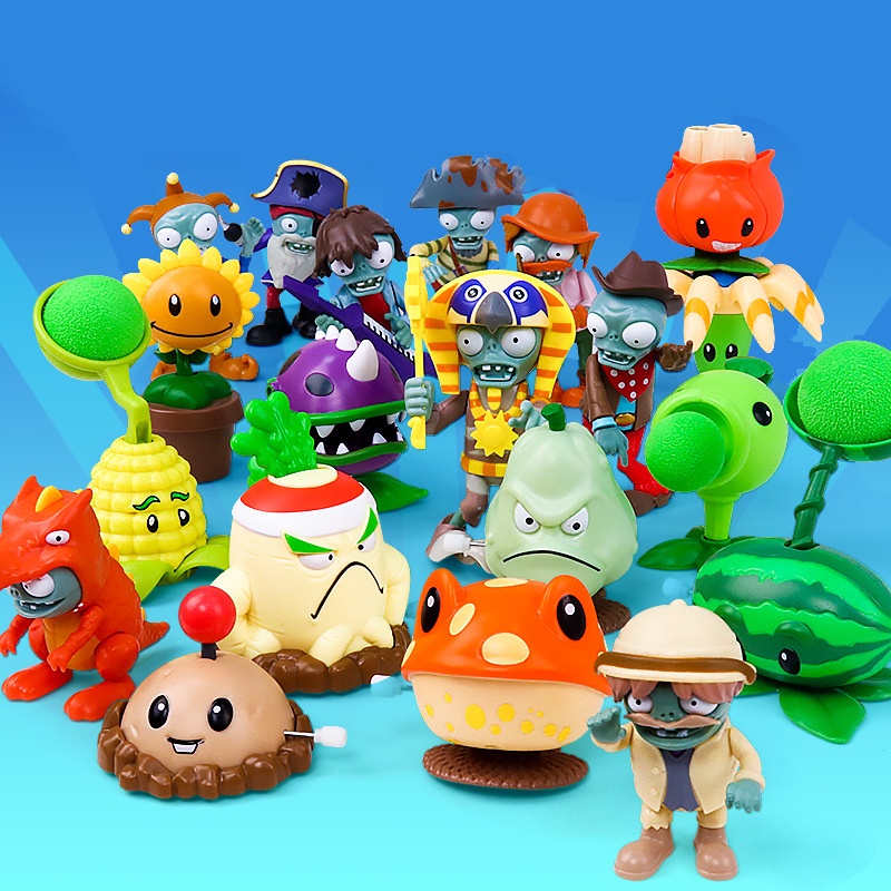 2022 New Plants vs Zombies Toys Figures Peashooter Party Favors Game Sets Gift Box