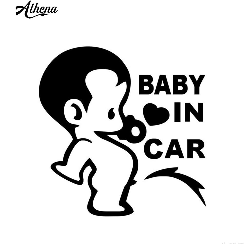 Hoạt Hình Decal Dán Xe Hơi Chữ Baby In Car Phản Quang