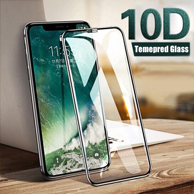 Kính cường lực 10D chống va chạm bảo vệ toàn màn hình cho for  Apple iphone 11 pro max X XS XR Max 11 6 7 8