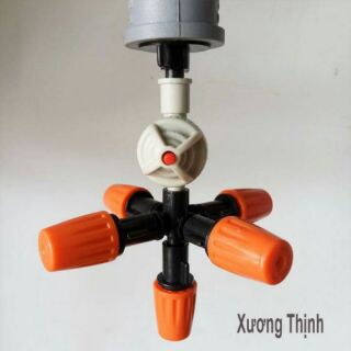 Full Bộ Béc Phun Sương 5 Tia Cánh Cam