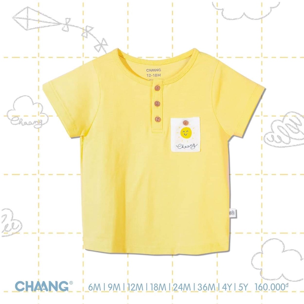 Chaang áo cotton bổ trụ summer vàng cho bé trai