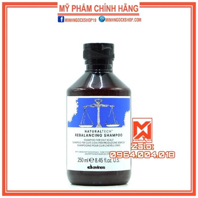Dầu gội cân bằng dầu DAVINES Rebalancing 250ml chính hãng