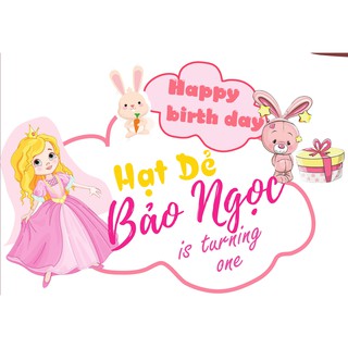 Bảng tên sinh nhật bé gái