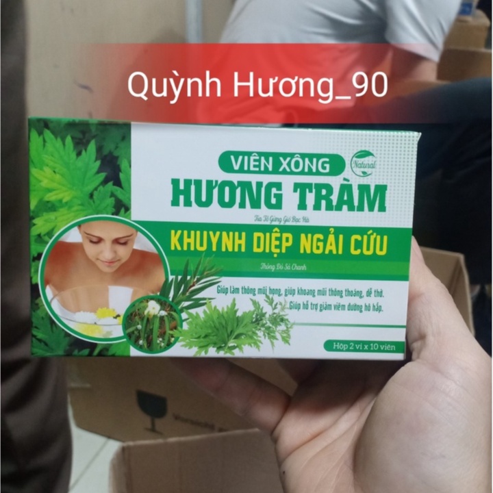 Viên xông Hương Tràm khuynh diệp ngải cứu hộp 20 viên