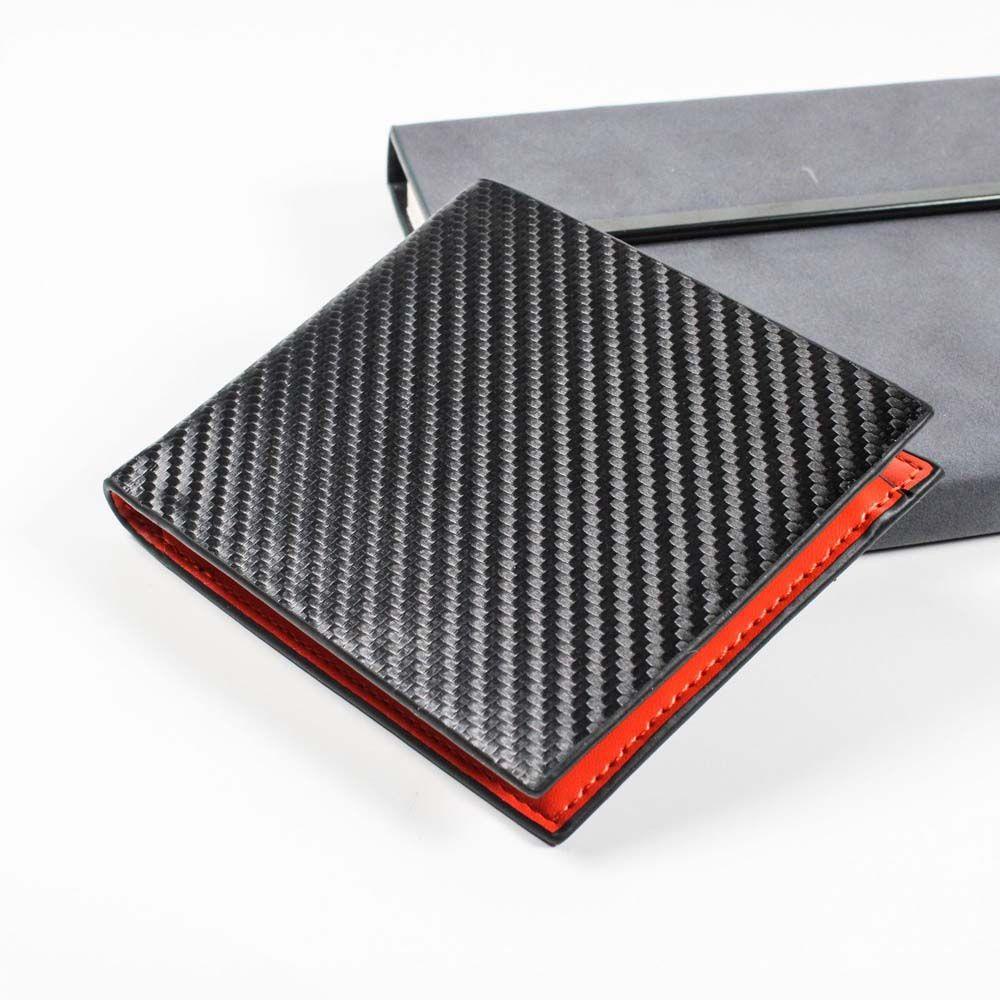 Ví Ngắn Đựng Thẻ / Tiền Xu Bằng Sợi Carbon Đa Năng Nhỏ Gọn Tiện Dụng