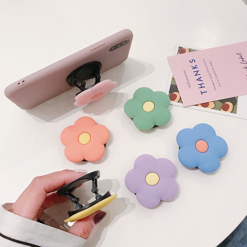 Giá đỡ điện thoại họa tiết hoa đáng yêu tùy chọn màu sắc thích hợp cho Iphone Samsung Xiaomi Lg