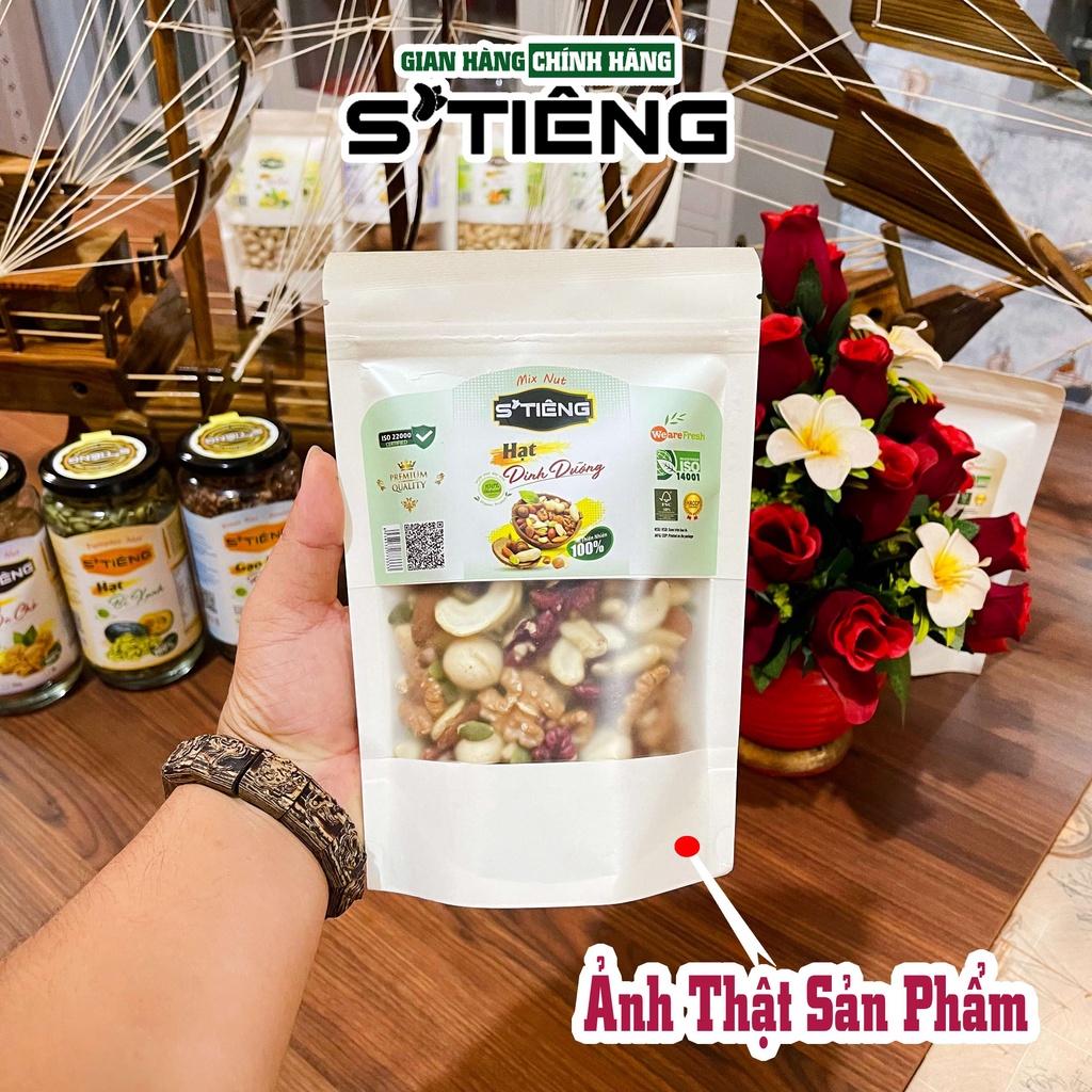 500Gr HẠT DINH DƯỠNG Mixed Nuts STIENG 6 Loại Hạt Sấy Chín, Ngủ Cốc Granola Ăn Kiêng Giảm Cân,Macca, Hạnh nhân.Ốc chó...