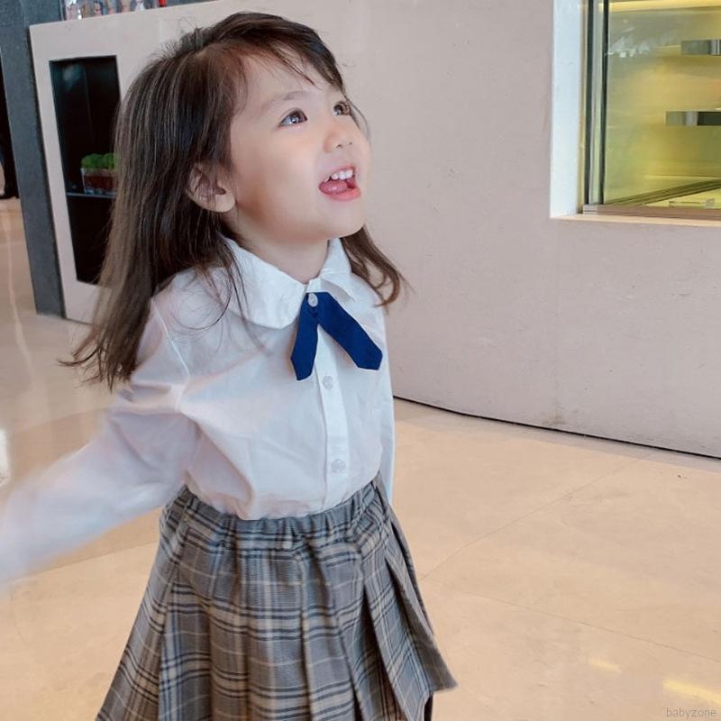 Áo Sơ Mi Cổ Búp Bê Xinh Xắn Phong Cách Hàn Quốc Cho Bé Gái