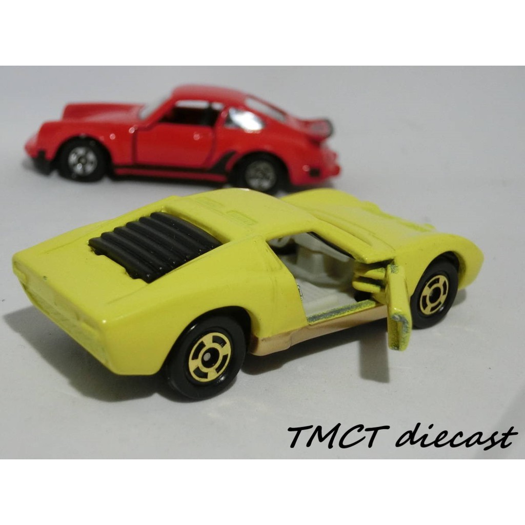 Mô hình xe thể thao 1/64 Tomica Lamborghini Miura SV F.40 1978 - Porsche 930 Turbo Type No.F1 1979 Made in China