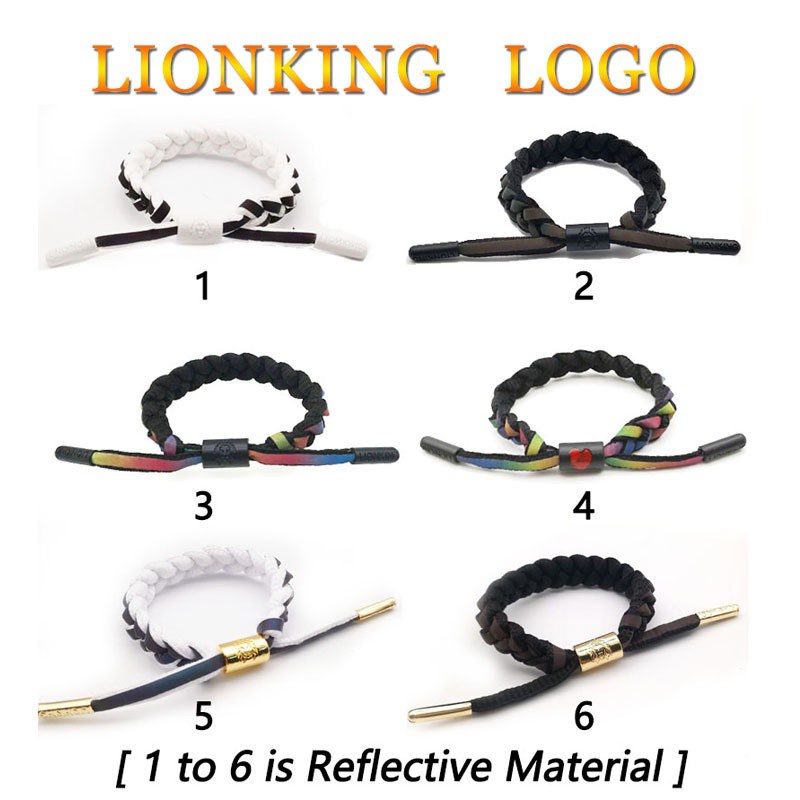 Vòng Tay Dây Bện Màu Đen Trọng Lượng Nhẹ Hình Sư Tử Nhỏ Cho Cặp Đôi