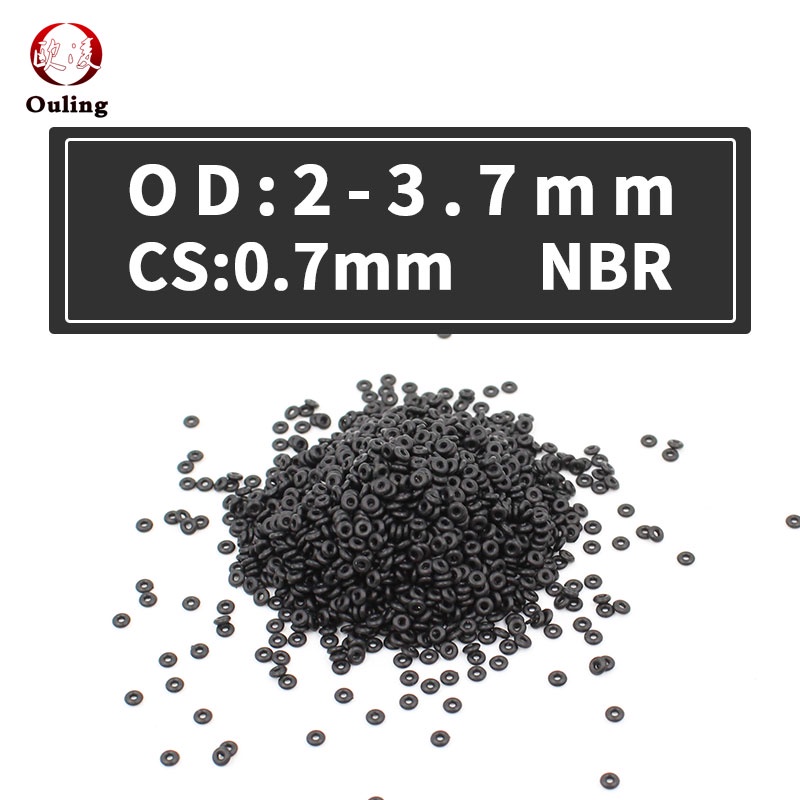 Set 20 Vòng Đệm Cao Su Chống Thấm Nước 0.7mm OD2 / 2.8 / 3 / 3.2 / 3.7 * 0.7mm