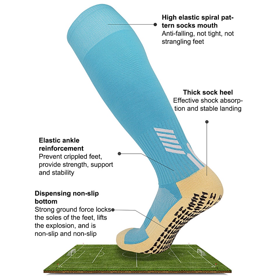 One Đôi Vớ Thể Thao Thoáng Khí Chống Trượt Bảo Vệ Đầu Gối Cho Nam Nữ