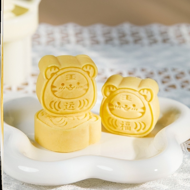 Khuôn Nhấn Làm Bánh Trung Thu Hình Chú Hổ Dễ Thương DIY