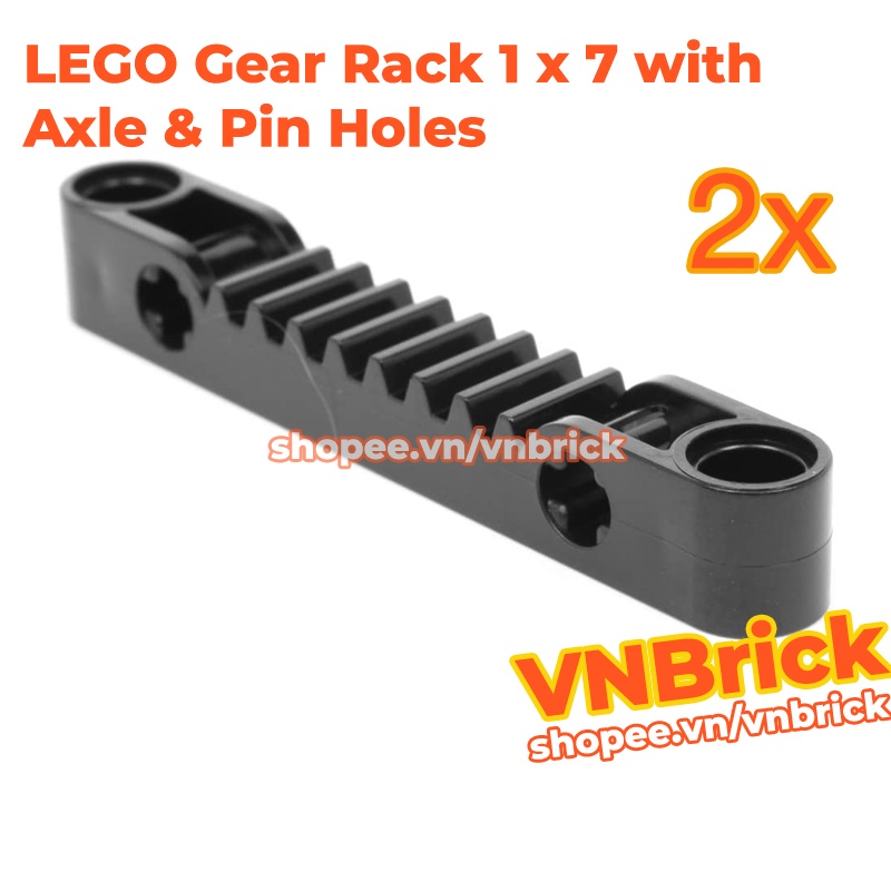 LEGO Technic thanh răng 1x7 màu đen ID 4562009 87761
