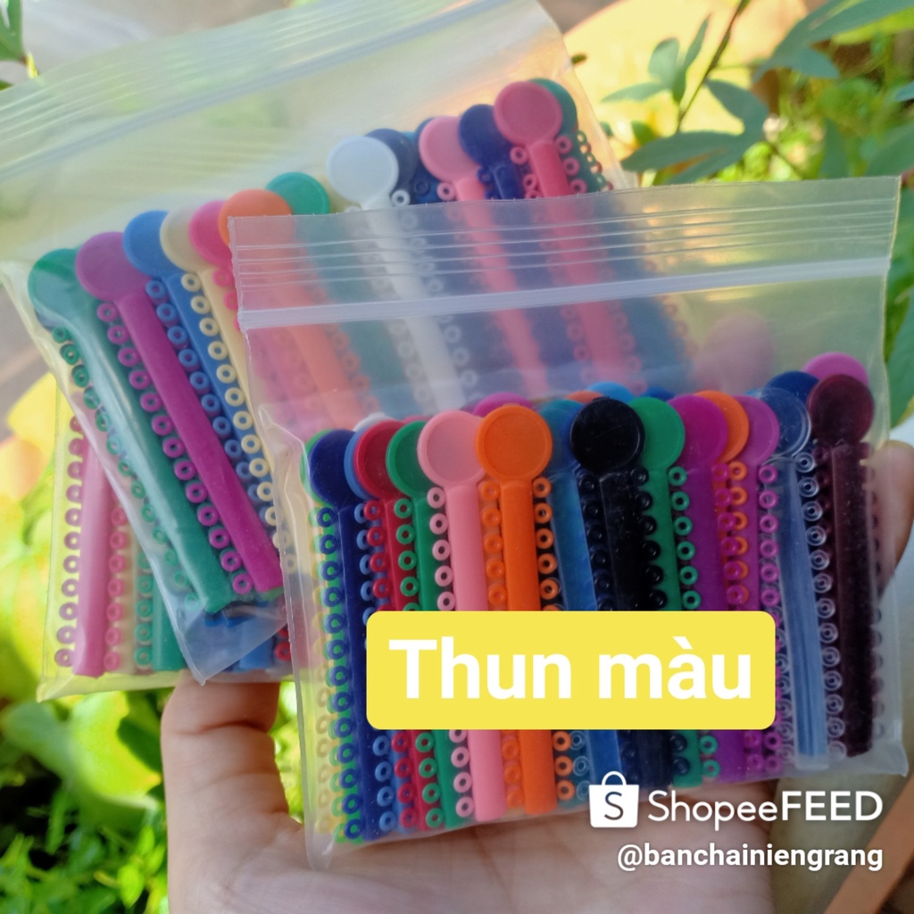 Banchainiengrang| 1 Gói Thun đơn màu niềng răng dùng để gắn mắc cài, giao màu ngẫu nhiên