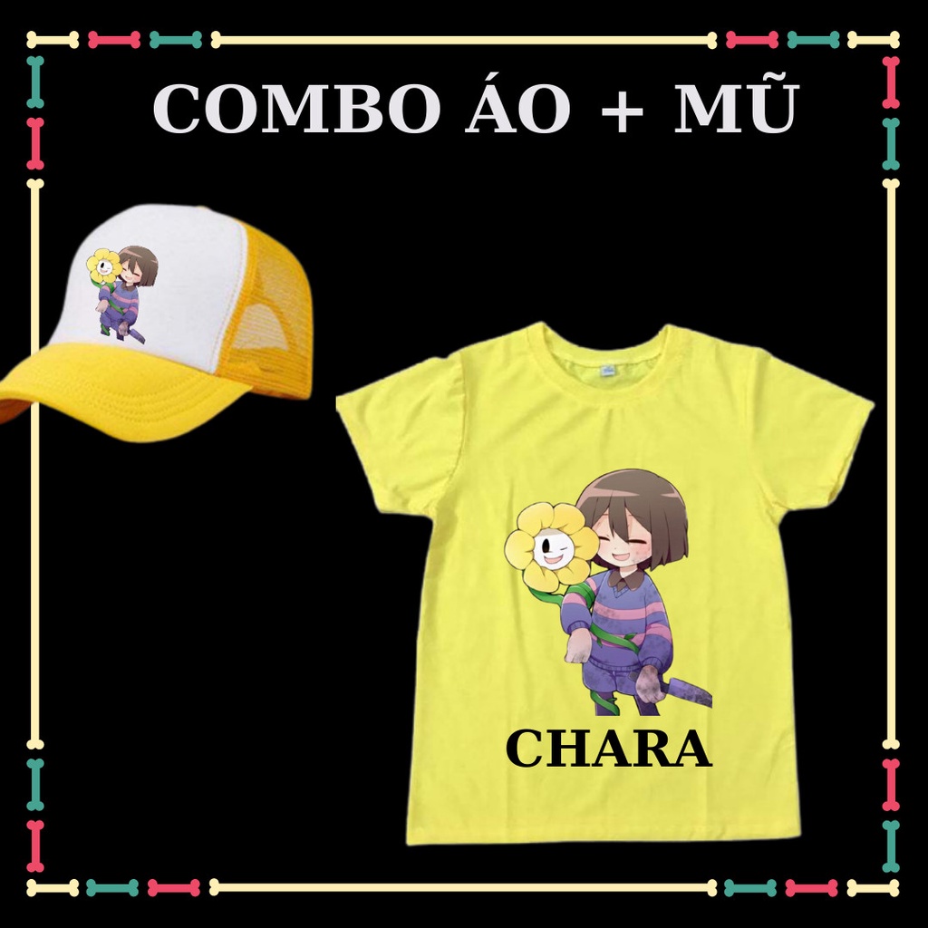 COMBO ÁO + MŨ/NÓN IN HÌNH CHARA -BIỆT ĐỘI GANGSTER CHO BÉ GÁI