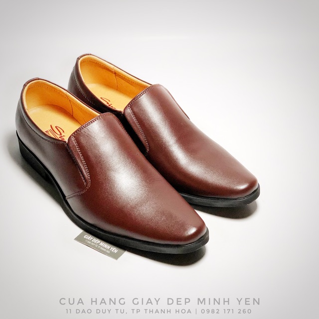 GIẦY DA VIETNAM - KIỂU DÁNG ĐƠN GIẢN - GIẦY TÂY DA NÂU - GIẦY CÔNG SỞ GT3072