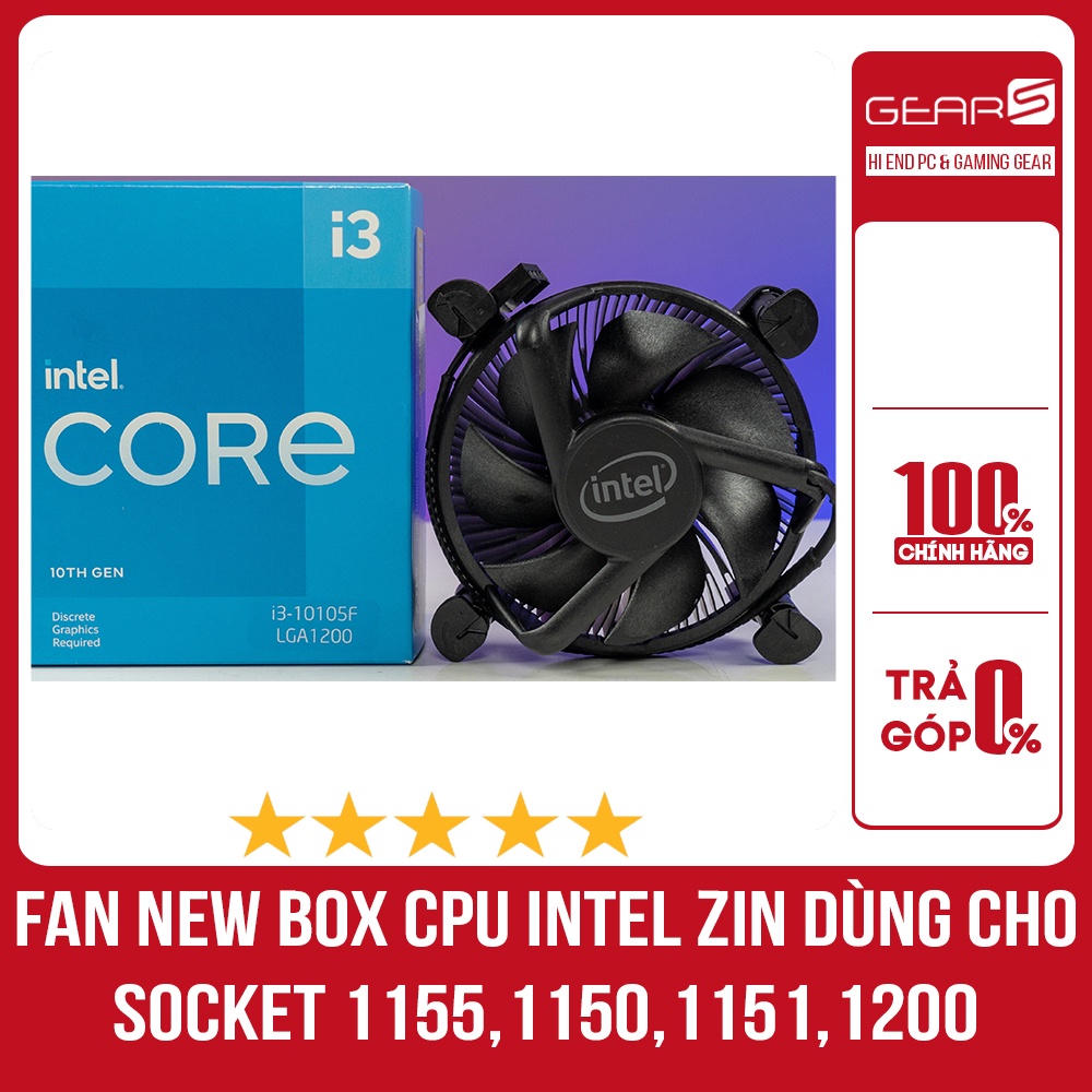 Fan New Box CPU intel ZIN dùng cho socket 1155,1150,1151,1200 - Chính hãng Intel