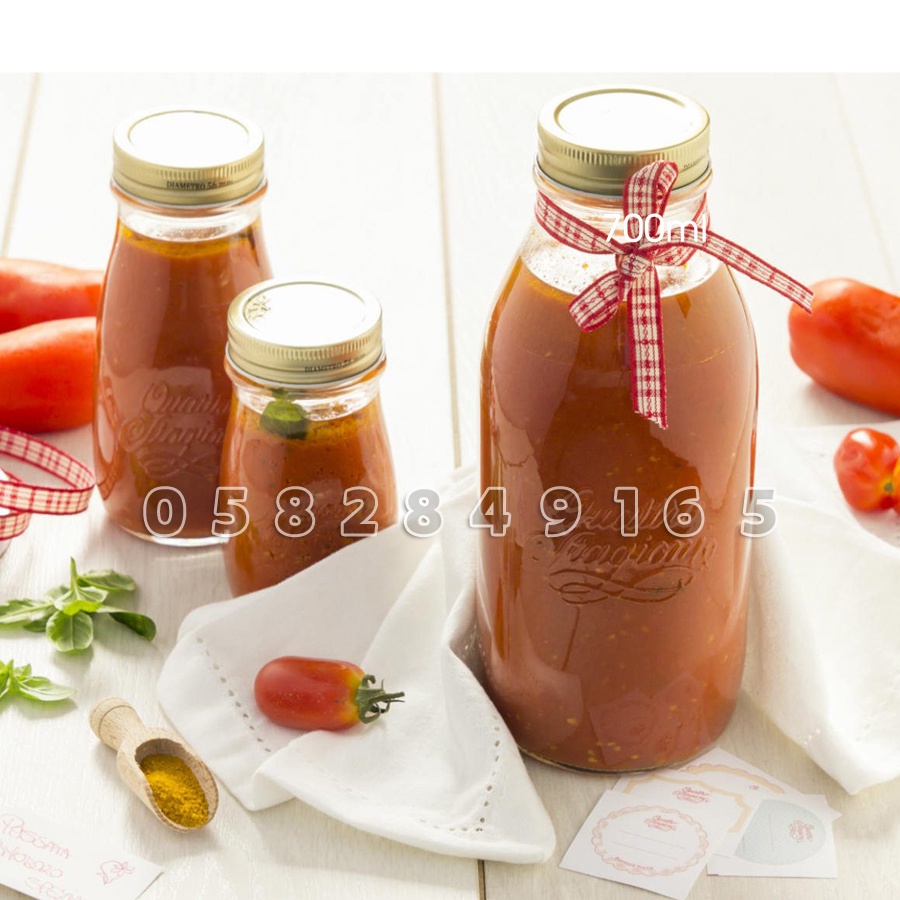 Chai thủy tinh Quattro Stagioni 200ml - 400ml - 1000ml - Bormioli Rocco đựng sữa hạt, nước ép
