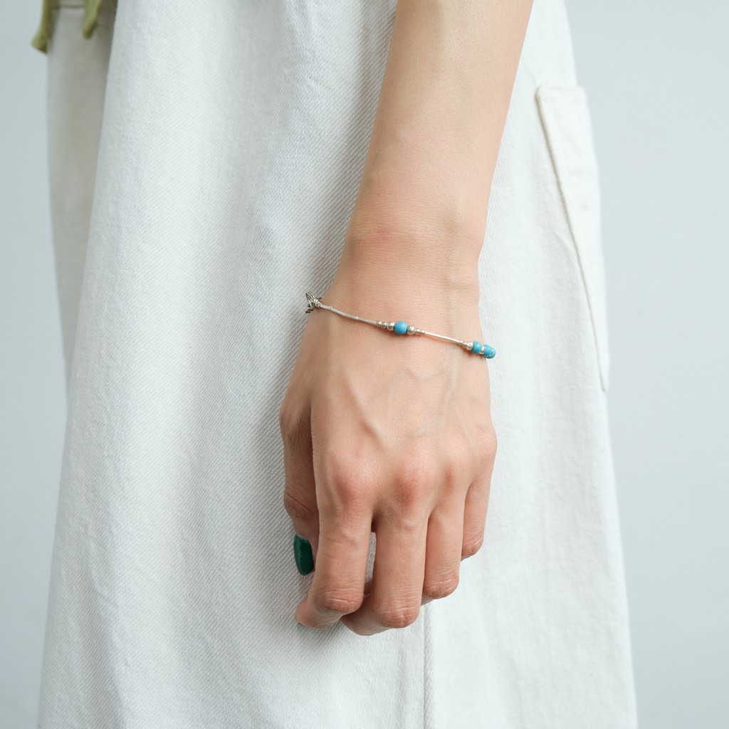 Ornaments silver bracelet  - lắc tay bạc họa tiết hạt tròn