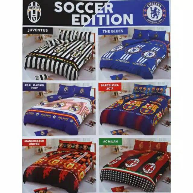 Đệm Lót Giường Vải Lanh Kintakun D 'luxe 180x200 No.1 Juve-barca-chelsea-chel-milan-mu