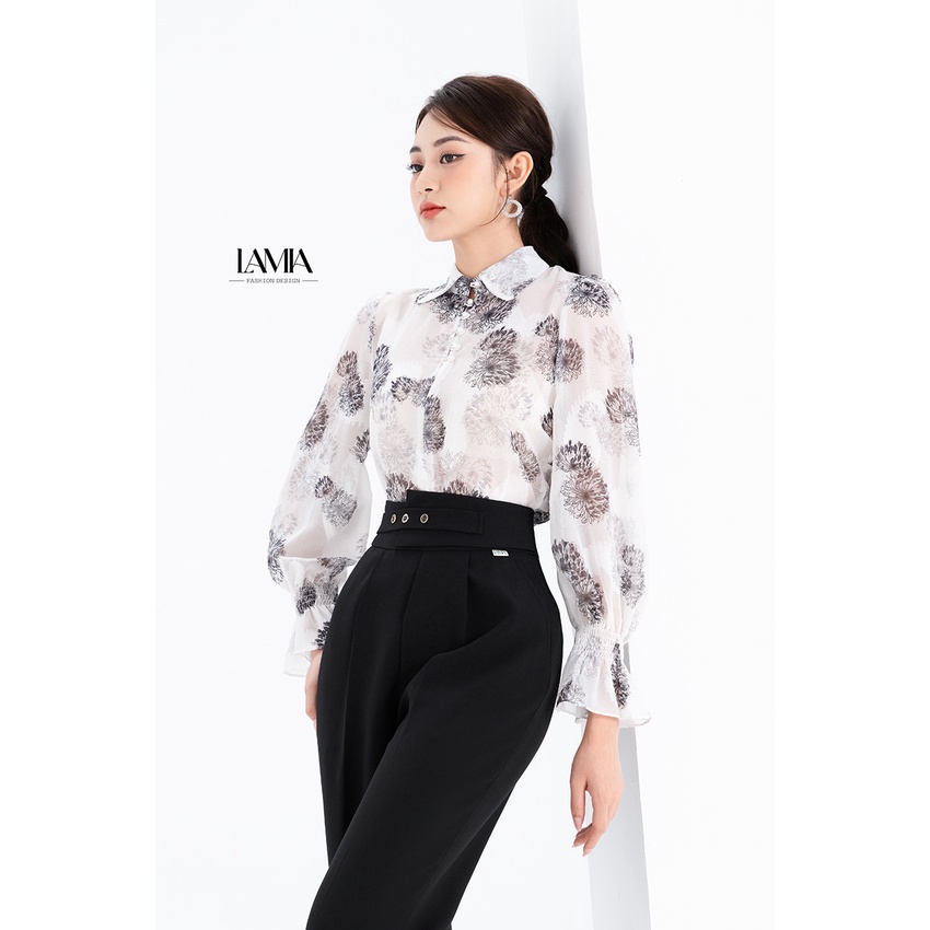 Quần dài nữ hè Lamia Design LQ042 màu đen phối đai cách điệu