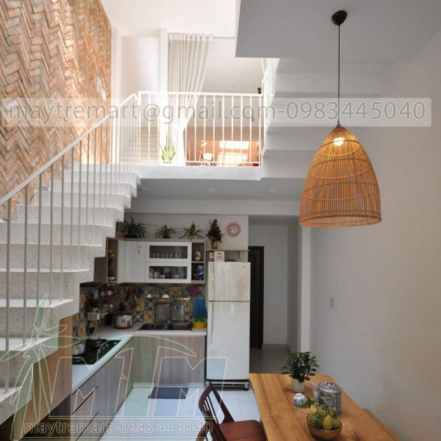 Đèn tre nơm dài size đại ĐK40H50