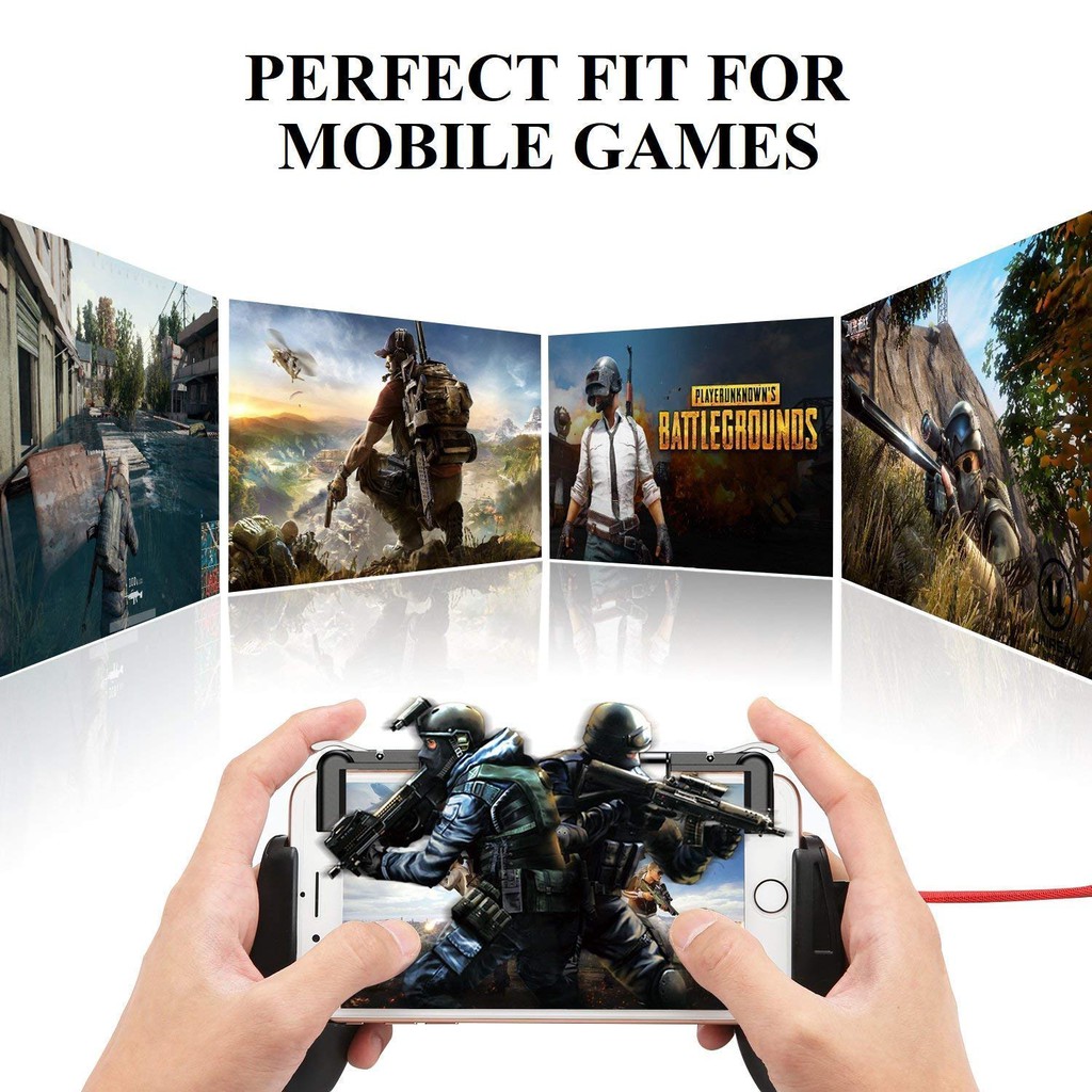 Combo PUBG Tay cầm chơi game trứng và nút bấm chơi PUBG Odog đen nút Joystick A12 đỏ | BigBuy360 - bigbuy360.vn