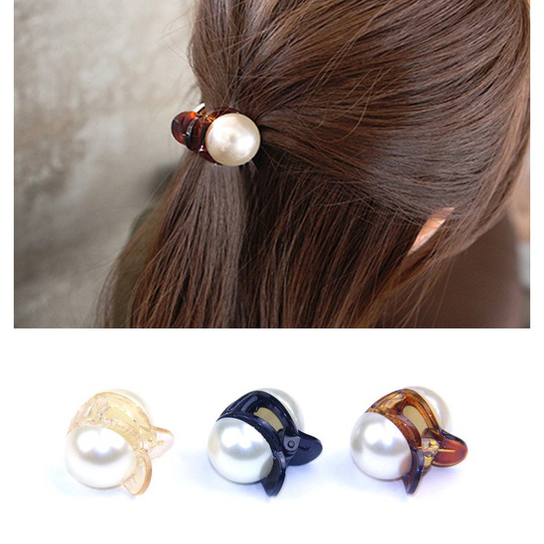 K77 Kẹp càng cua hạt châu trắng nhỏ xinh