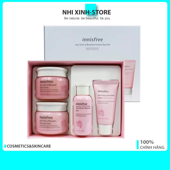 [Chính Hãng] Bộ Dưỡng Da Innisfree Jeju Cherry Blossom Cream Duo Set