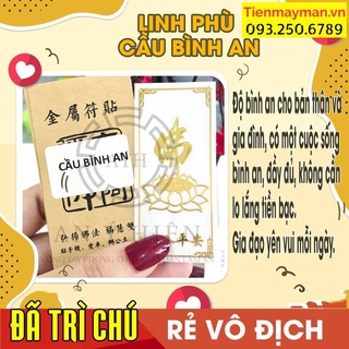 Miếng dán linh phù BÌNH AN, cầu bình an trong tâm hồn, thanh tịnh, yên bình, miếng dán điện thoại, ốp, máy tính bảng