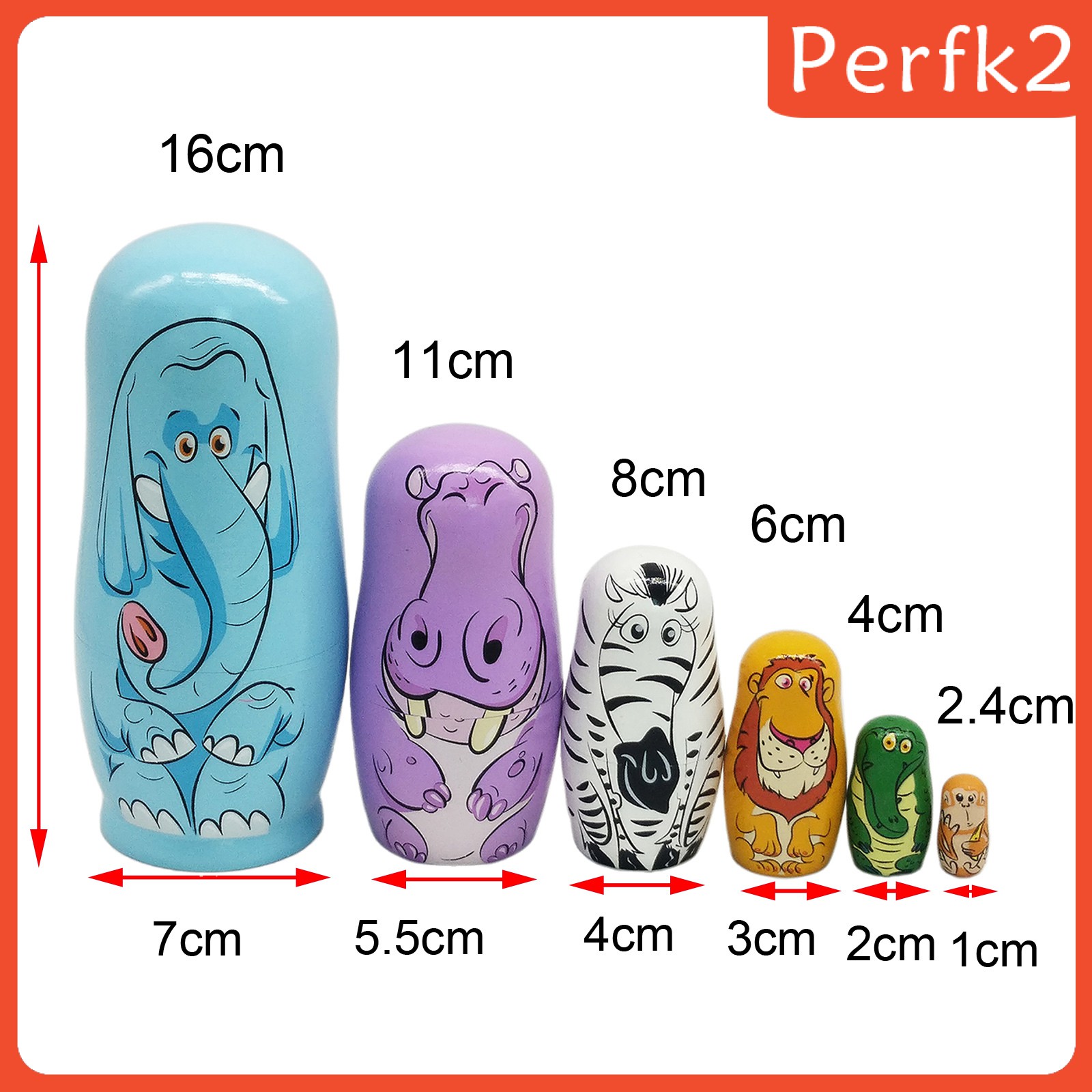 6 mô hình búp bê Matryoshka của Nga hình động vật hoạt hình