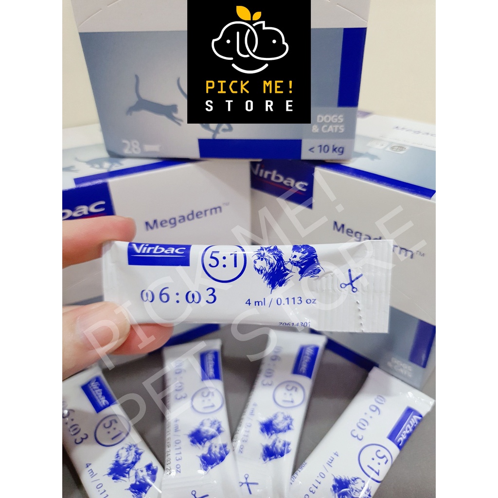 [ CHÍNH HÃNG ] Megaderm Virbac x 4ml - Gel dưỡng da &amp; lông giúp da khỏe, lông đẹp