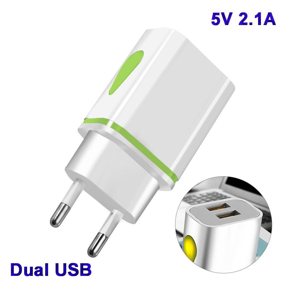 Củ Sạc Nhanh 2 Cổng USB 5V 2.1A Có Đèn LED Chất Lượng Cao