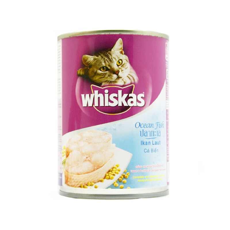 Thức ăn Pate cho mèo trưởng thành Whiskas lon 400gr