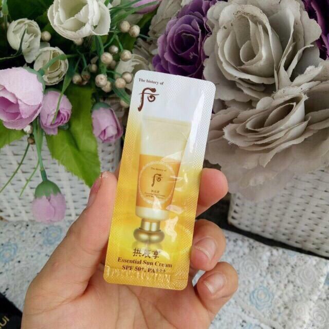 COMBO 10 GÓI KEM CHỐNG NẮNG WHOO [FREESHIP] CHỐNG LÃO HOÁ SUN CREAM SPF50+/PA+++