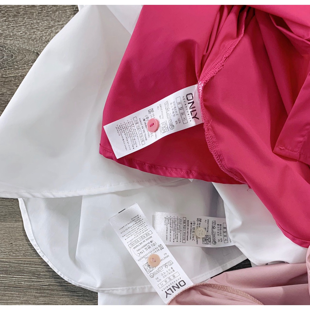 Áo sơ mi ONLY tay bồng siêu đẹp, áo sơ mi công sở nữ đẹp kiểu Hàn Quốc form rộng tay dài chất vải dư cao cấp mã ON