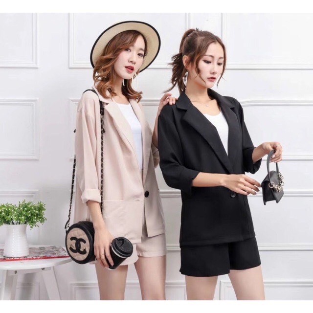 Áo Khoác Vest Form Rộng Nữ, phối túi lớn kiểu dáng ulzzang hàn quốc SIÊU HOT