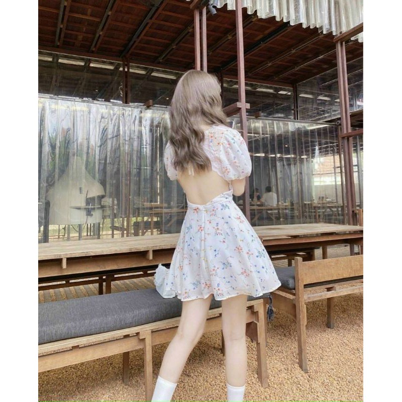 HÀNG SẴN HÀNG SẴN ĐẦM HOA VIỀN BÈO CUT OUT LƯNG 🌸🌸HÌNH THẬT CHỤP SÀN🌸VIDEO THẬT SHOP QUAY SIÊU HOT SIÊU HOT