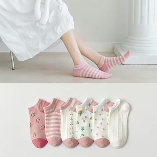 Tất Nữ Cổ Ngắn Màu Hồng Pastel Nhẹ Nhàng - T044 Kumi Store