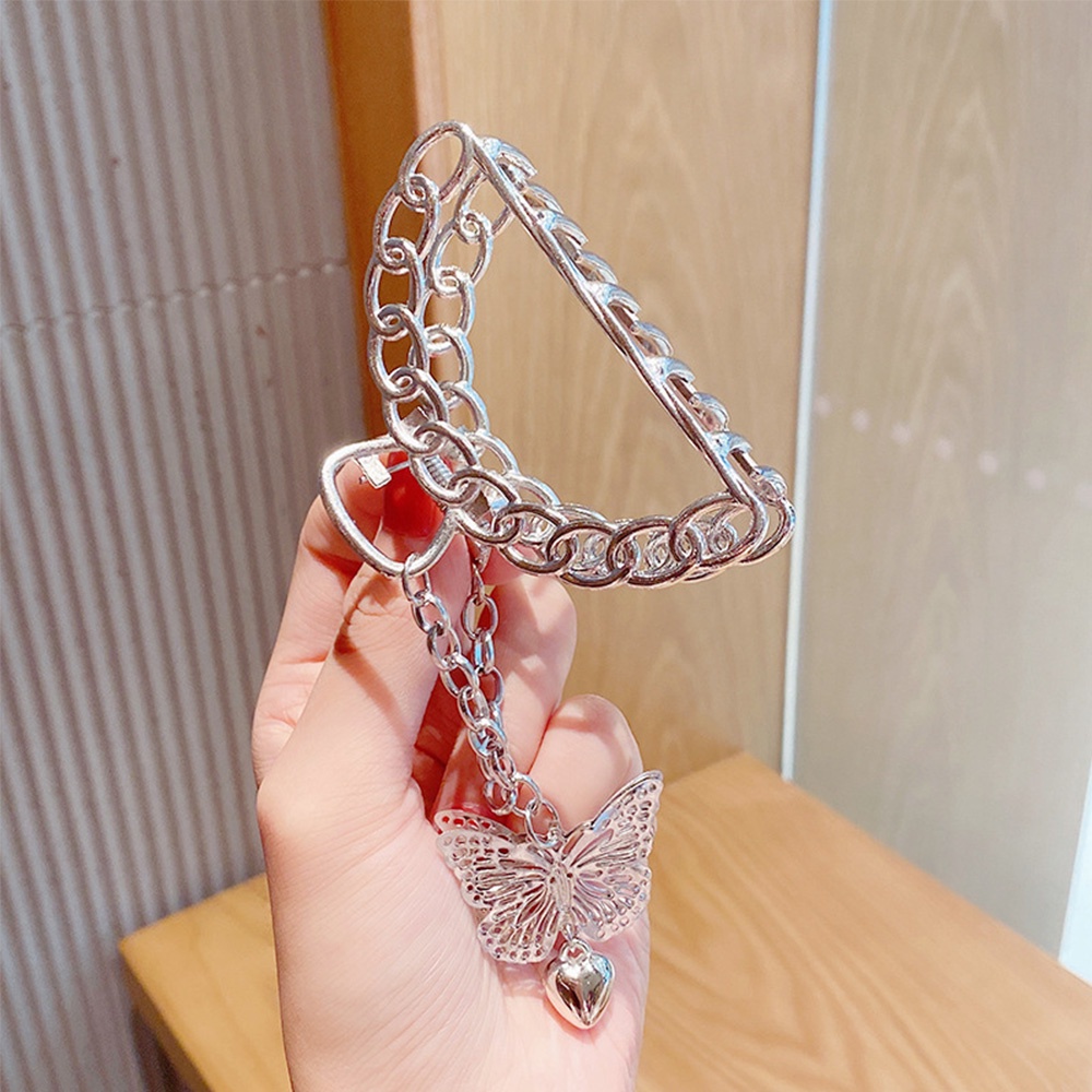 Kẹp Tóc Hình Chữ Nhật Họa Tiết Bướm Thời Trang Cho Nữ