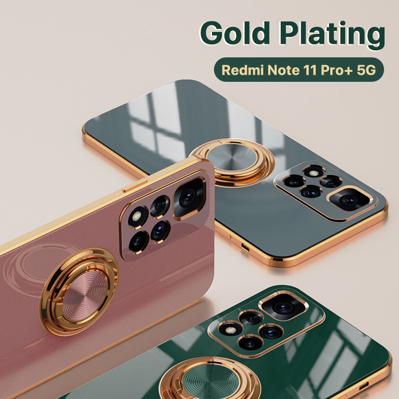 ốp lưng Redmi Note 11 11S 11S 5G 11Pro 11Pro+ 5G Giá đỡ vòng từ tính Chân đế Silicone mềm Bảo vệ toàn diện Máy ảnh Dây buộc Miễn phí Chống va đập