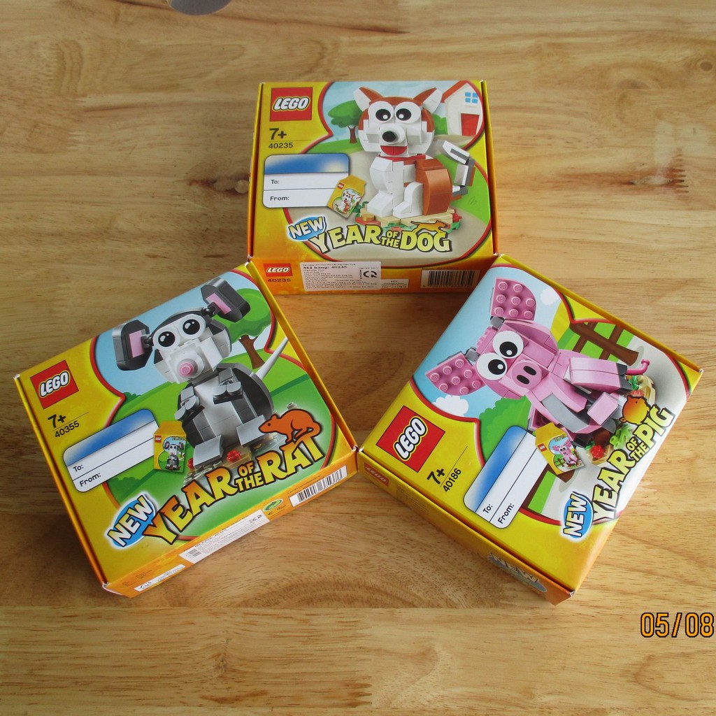 LEGO Tết Năm Mới Con Chó, Lợn, Chuột: 40235, 40186, 40355