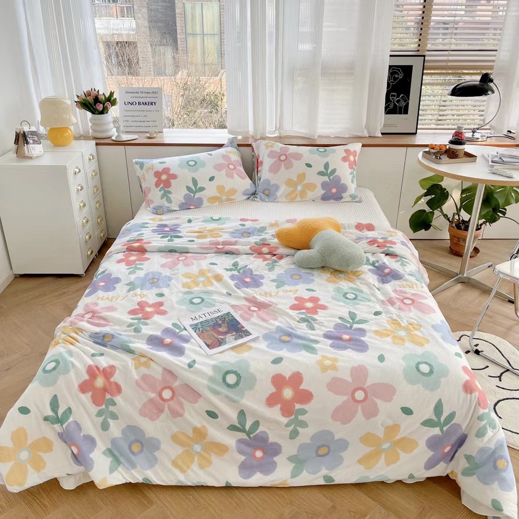 Chăn thun lanh 4 chiều, phong cách hàn quốc-mâu mới