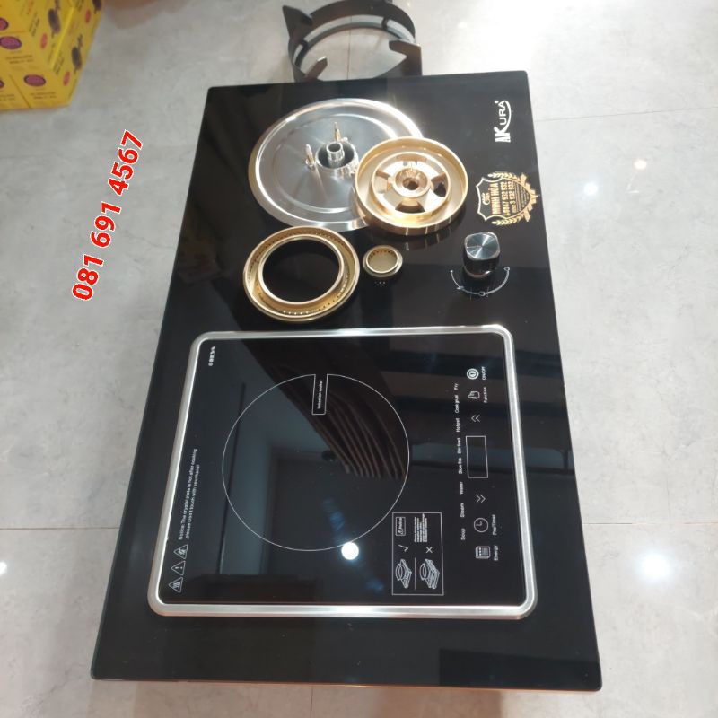 Bếp gas âm siêu tiện lợi 2 trong 1 , một điện từ và gas an toàn tuyệt đối